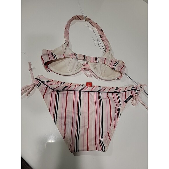 Striped ESPRIT BEACH Vintage 2pc Bikini SwimSuit Size XS-MEDIUM READ *SWIMBIN* - Picture 3 of 16